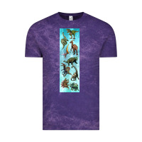 Cloud Purple dinosaurs pen wrap Vintage Tee - Artiststas