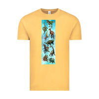 Vintage Mustard dinosaurs pen wrap Vintage Tee - Artiststas