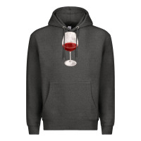 Charcoal Heather wine glass fa element Premium Hoodie - FaDigitalArtStudio