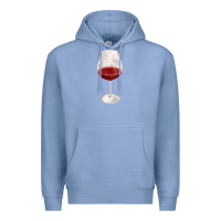 Colony Blue wine glass fa element Premium Hoodie - FaDigitalArtStudio