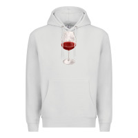 Dove Grey wine glass fa element Premium Hoodie - FaDigitalArtStudio