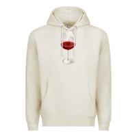Oatmeal Heather wine glass fa element Premium Hoodie - FaDigitalArtStudio
