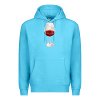 Ocean Blue wine glass fa element Premium Hoodie - FaDigitalArtStudio