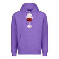 Purple wine glass fa element Premium Hoodie - FaDigitalArtStudio