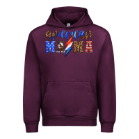 Mauve Wine american mama thunderbolt Urban Hoodie - HRA Design Shop