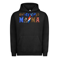 Pigment Black american mama thunderbolt Urban Hoodie - HRA Design Shop