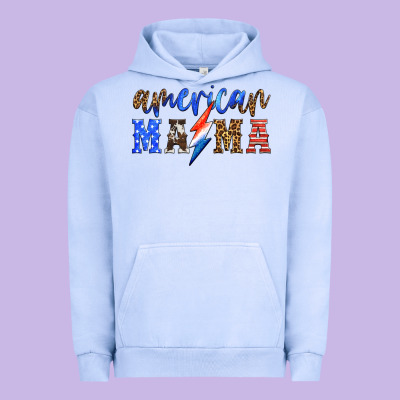 American Mama Thunderbolt Urban Hoodie Designed By Hra Design Shop