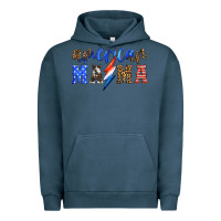 Pigment Midnight Navy american mama thunderbolt Urban Hoodie - HRA Design Shop