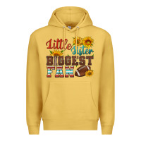 Antique Gold little sister biggest fan american football Premium Hoodie - HRA Design Shop