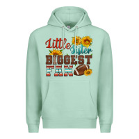 Seafoam little sister biggest fan american football Premium Hoodie - HRA Design Shop