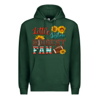 Sports Green little sister biggest fan american football Premium Hoodie - HRA Design Shop