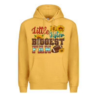 Mustard little sister biggest fan american football Premium Hoodie - HRA Design Shop
