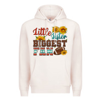 Pale Pink little sister biggest fan american football Premium Hoodie - HRA Design Shop