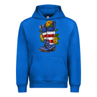 Cobalt american cowboy boot with sunflower Urban Hoodie - HRA Design Shop