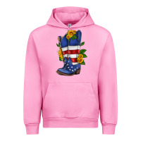 Fuchsia Pink american cowboy boot with sunflower Urban Hoodie - HRA Design Shop
