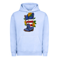 Pigment Grape Ice american cowboy boot with sunflower Urban Hoodie - HRA Design Shop