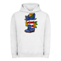 Pigment Lunar Rock american cowboy boot with sunflower Urban Hoodie - HRA Design Shop