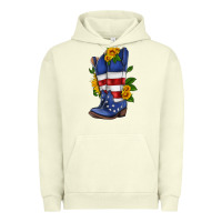 Pigment Pistachio american cowboy boot with sunflower Urban Hoodie - HRA Design Shop