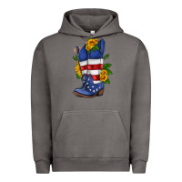 Pigment Tornado american cowboy boot with sunflower Urban Hoodie - HRA Design Shop