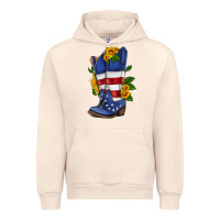 Sandshell american cowboy boot with sunflower Urban Hoodie - HRA Design Shop