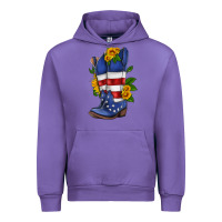 Tulip american cowboy boot with sunflower Urban Hoodie - HRA Design Shop