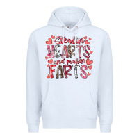 White stealin hearts and makin farts Premium Hoodie - RacoonDesign