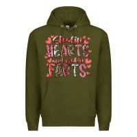 Army Green stealin hearts and makin farts Premium Hoodie - RacoonDesign