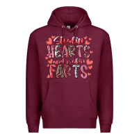 Burgundy stealin hearts and makin farts Premium Hoodie - RacoonDesign