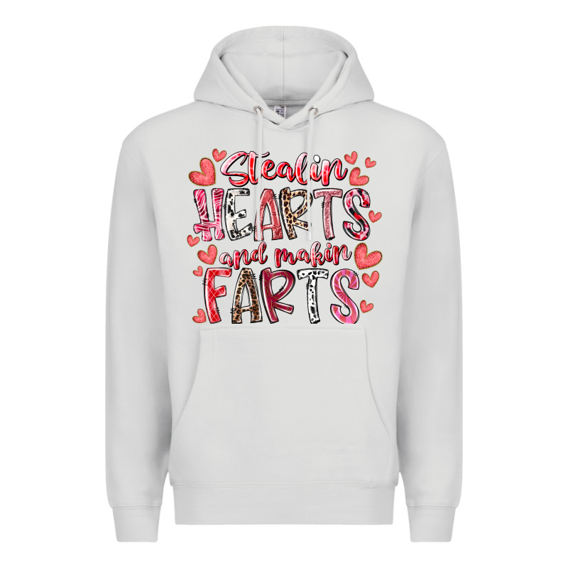 Stealin Hearts And Makin Farts Premium Hoodie by RacoonDesign | Teevron