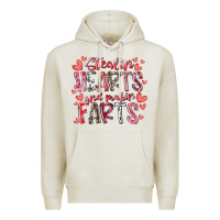 Oatmeal Heather stealin hearts and makin farts Premium Hoodie - RacoonDesign