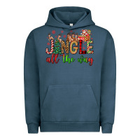 Pigment Midnight Navy jingle all the way Urban Hoodie - FaDigitalArtStudio