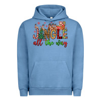 Pigment Pebble Blue jingle all the way Urban Hoodie - FaDigitalArtStudio