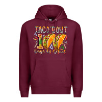 Burgundy taco bout 100 days of school Premium Hoodie - RacoonDesign