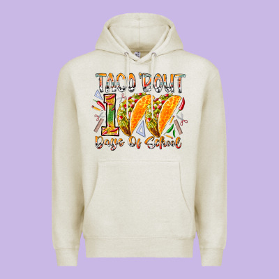 Taco Bout 100 Days Of School Premium Hoodie Designed By Racoondesign