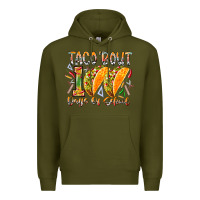 Army Green taco bout 100 days of school Premium Hoodie - RacoonDesign