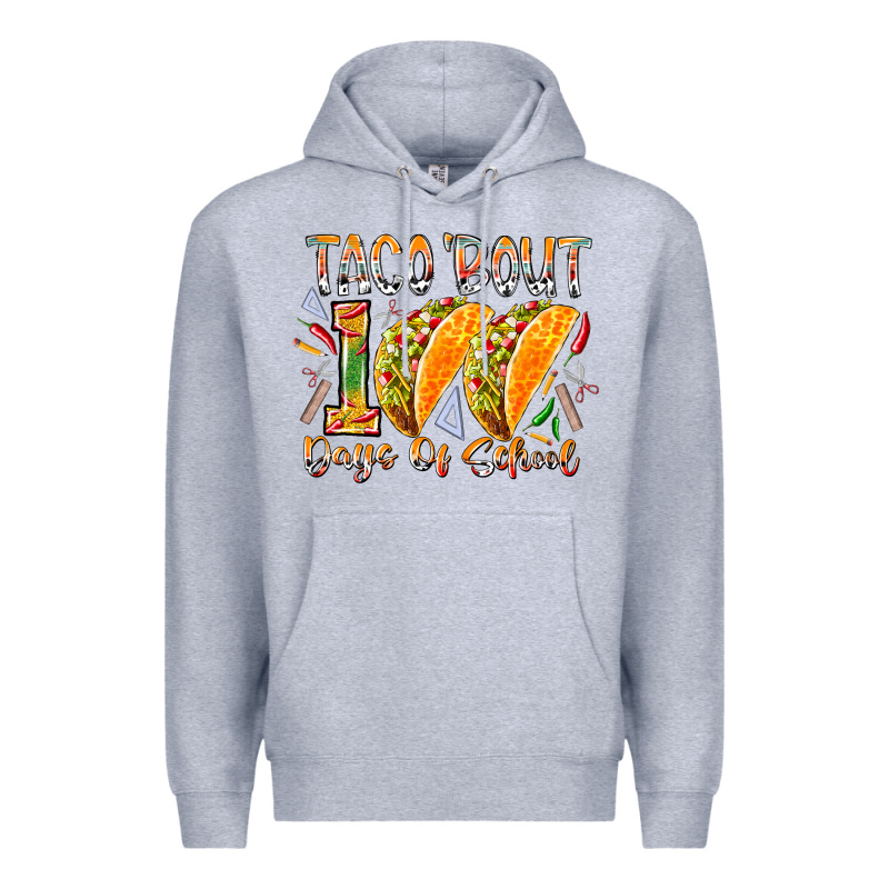 Taco Bout 100 Days Of School Premium Hoodie by RacoonDesign | Teevron