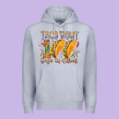 Taco Bout 100 Days Of School Premium Hoodie Designed By Racoondesign