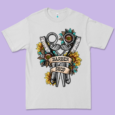 Barber Shop Premium Tee Designed By Sublimationcraftshop