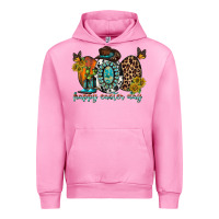 Fuchsia Pink happy easter egg western Urban Hoodie - RacoonDesign