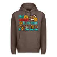 Coffee my heart is on that field american football Premium Hoodie - HRA Design Shop