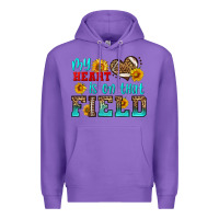Purple my heart is on that field american football Premium Hoodie - HRA Design Shop