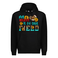 Black my heart is on that field american football Premium Hoodie - HRA Design Shop