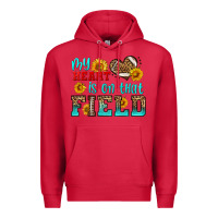 Cardinal my heart is on that field american football Premium Hoodie - HRA Design Shop