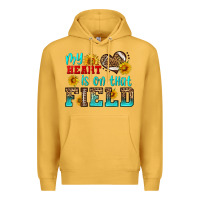 Mustard my heart is on that field american football Premium Hoodie - HRA Design Shop