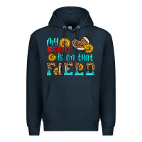 Navy my heart is on that field american football Premium Hoodie - HRA Design Shop