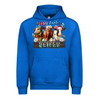 Cobalt happy easter heifer Urban Hoodie - RacoonDesign