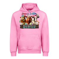 Fuchsia Pink happy easter heifer Urban Hoodie - RacoonDesign
