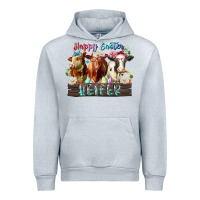 Heather Grey happy easter heifer Urban Hoodie - RacoonDesign