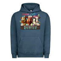 Pigment Midnight Navy happy easter heifer Urban Hoodie - RacoonDesign