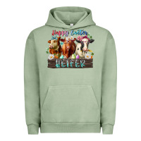 Pigment Oil Green happy easter heifer Urban Hoodie - RacoonDesign